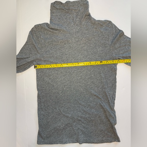 J. Crew Feather Jersey Turtleneck Steel Gray Heather Size S - Picture 5 of 11